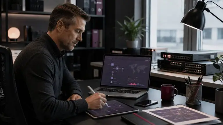IT-professional bereidt een inhoudelijke bijdrage voor Argosnet voor