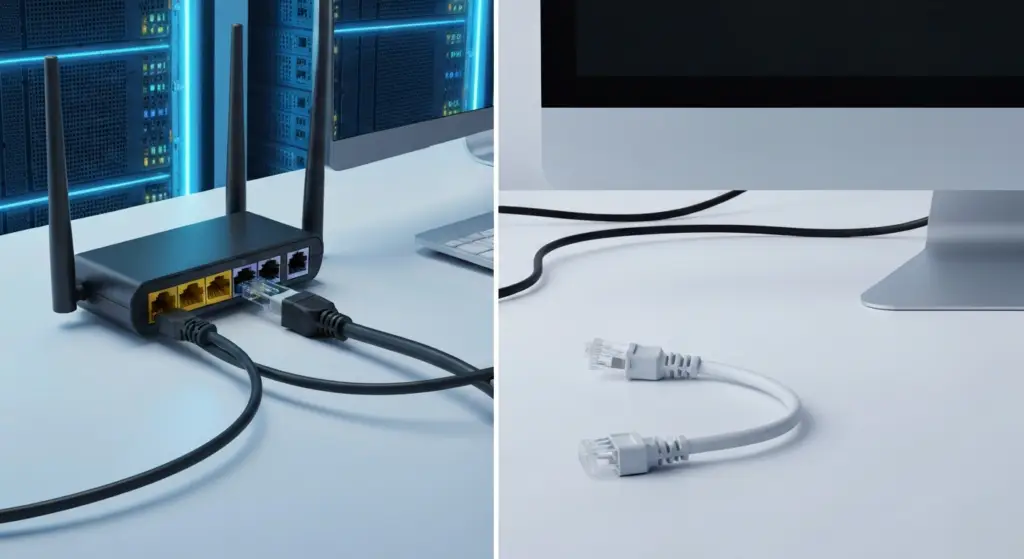 bekabeld netwerk of wifi